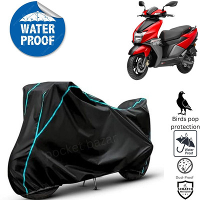 pocket bazar Waterproof Two Wheeler Cover for TVS(NTORQ, Black)