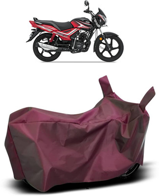 Mdstar Waterproof Two Wheeler Cover for TVS(Star City, Maroon)