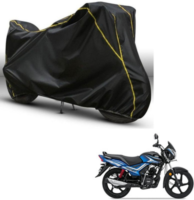Love Me Two Wheeler Cover for TVS(Star City Plus, Black, Yellow)