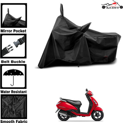 KEDIT Two Wheeler Cover for TVS(Black)