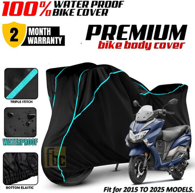 FBC Waterproof Two Wheeler Cover for Suzuki(Burgman Street 125, Black)