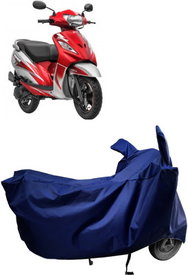 Amexride Two Wheeler Cover for TVS(Wego, Blue)