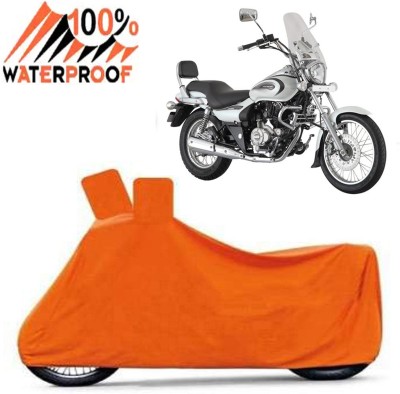 ROYAL AUTO MART Waterproof Two Wheeler Cover for Bajaj(Avenger 220 Cruise, Orange)