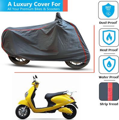 FAMEXON Waterproof Two Wheeler Cover for Techo Electra(Electra 4S, Grey)
