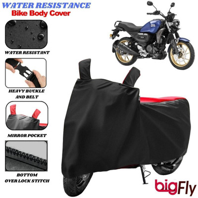 BigFly Two Wheeler Cover for Yamaha(FZ-X, Black, Red)