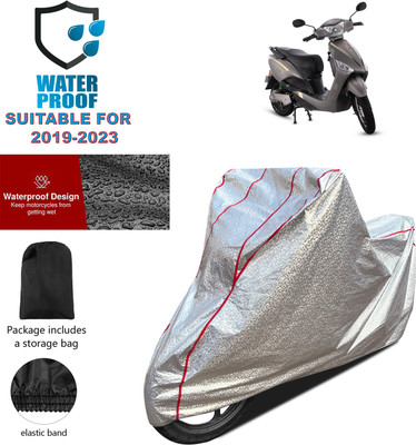 GOSHIV-car and bike accessories Waterproof Two Wheeler Cover for Hero(Electric Optima BS6, Silver)