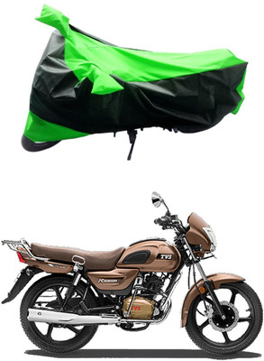 Mdstar Waterproof Two Wheeler Cover for TVS(Radeon, Green, Black)
