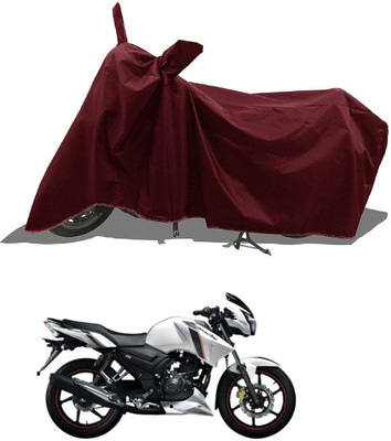 DeepShakshi AUTOMOTIVE Two Wheeler Cover for TVS(Apache 150, Maroon)