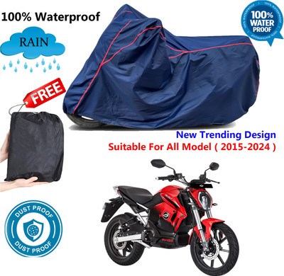 OliverX Waterproof Two Wheeler Cover for Revolt(RV 400, Blue, Red)