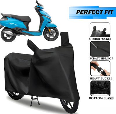 TENNYCER Waterproof Two Wheeler Cover for TVS(Jupiter, Black)