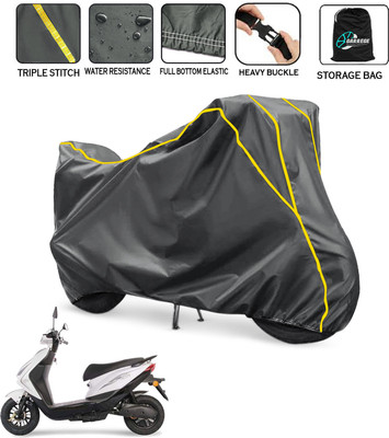 AUTOBIRSA Waterproof Two Wheeler Cover for Ampere(Reo Elite, Grey)