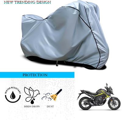 ANTHUB Waterproof Two Wheeler Cover for Honda(CB Hornet 160R, Silver)