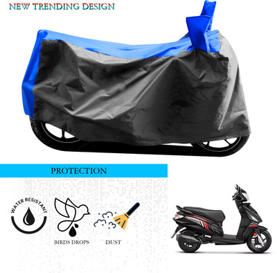 ANTHUB Waterproof Two Wheeler Cover for Hero(Motocorp Maestro Edge 110 BS6, Grey, Blue)