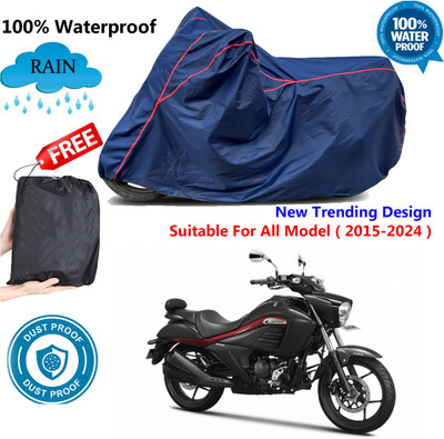 AUTOCAD Waterproof Two Wheeler Cover for TVS(Intruder, Blue, Red)