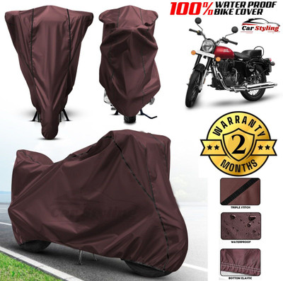 Car Styling Waterproof Two Wheeler Cover for Royal Enfield(Bullet 350, Maroon, Black)