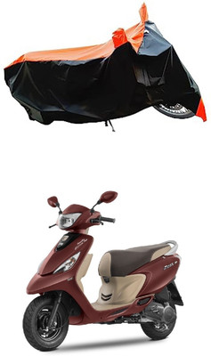 VESMEI Two Wheeler Cover for TVS(Scooty Zest 110 BS6, Orange)
