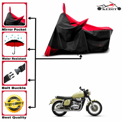 AASHTIK MART Two Wheeler Cover for JAWA(42 BS6, Red, Black)