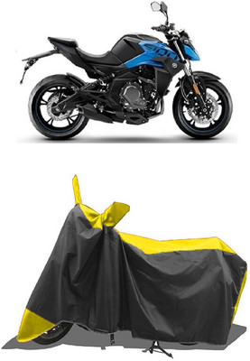 SUGASHRI Waterproof Two Wheeler Cover for CFMoto(400NK, Yellow, Black)