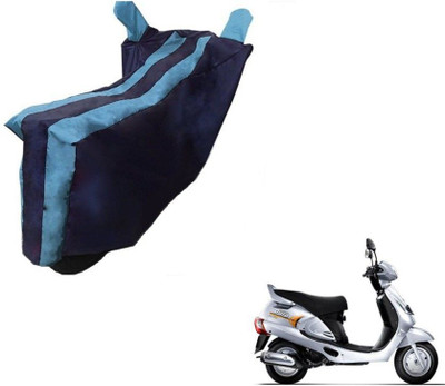 Mdstar Waterproof Two Wheeler Cover for Mahindra(Duro, Black, Blue)