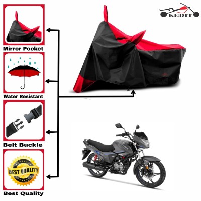 KEDIT Two Wheeler Cover for Universal For Bike(Glamour i3s BS6, Red, Black)