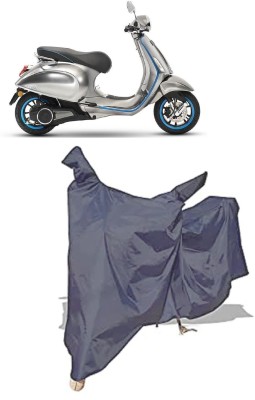 Amexride Two Wheeler Cover for Vespa(Piaggio Elettrica BS6, Grey)