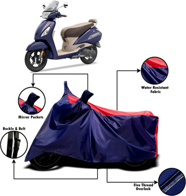 XOCAVO Two Wheeler Cover for TVS(Jupiter classic, Red, Blue)
