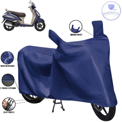 MADAFIYA Waterproof Two Wheeler Cover for TVS(Jupiter 125, Blue)