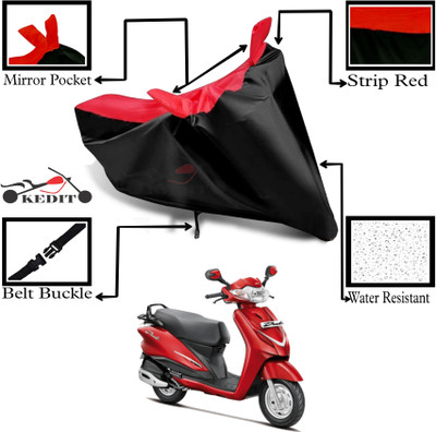 KEDIT Two Wheeler Cover for Hero(Duet, Red, Black)