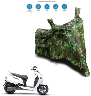 Aamaya Store Waterproof Two Wheeler Cover for TVS(iQube, Green)