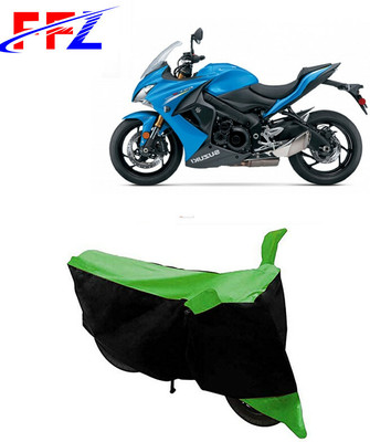 FFZ Two Wheeler Cover for Suzuki(GSX S1000F, Black, Green)