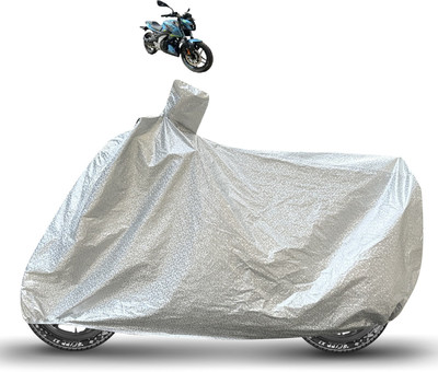 Caronix Waterproof Two Wheeler Cover for Bajaj(Pulsar 160 NS DTS-i, Silver)