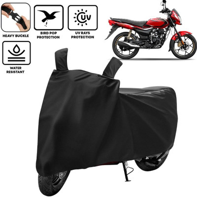 Amikan Waterproof Two Wheeler Cover for Bajaj(Platina 110, Black)