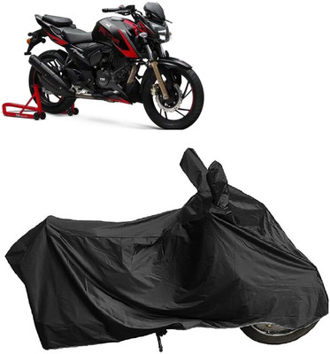 DIGGU Two Wheeler Cover for TVS(Apache RTR 200 Fi E100, Black)