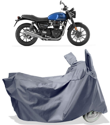 Amexride Two Wheeler Cover for Triumph(Street Twin, Grey)