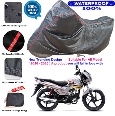 AutoGalaxy Waterproof Two Wheeler Cover for Mahindra(Centuro Rockstar, Black, Red)