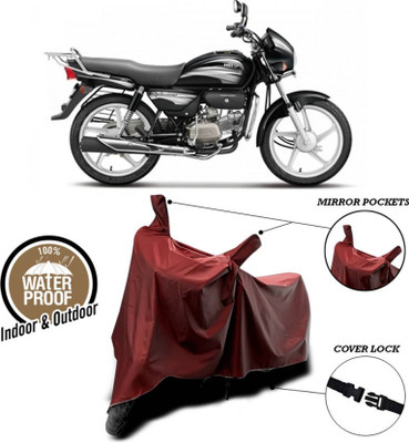AASHTIK MART Two Wheeler Cover for Hero(Splendor Plus, Maroon)