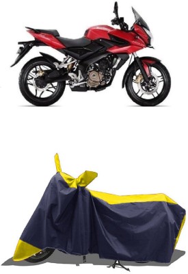 SUGASHRI Waterproof Two Wheeler Cover for Bajaj(Pulsar AS 150, Yellow, Blue)