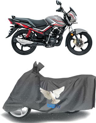 BigFly Waterproof Two Wheeler Cover for TVS(Star City Plus BS6, Grey)