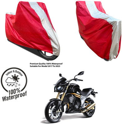 AUTOCAD Waterproof Two Wheeler Cover for TVS(XL 100 Heavy Duty BS6, Silver, Red)