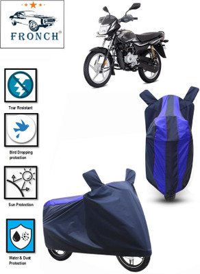 FRONCH Waterproof Two Wheeler Cover for Bajaj(Platina 100 DTS-i, Blue)