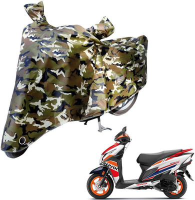 Laxnera Waterproof Two Wheeler Cover for Honda(Dio, Green, Black)