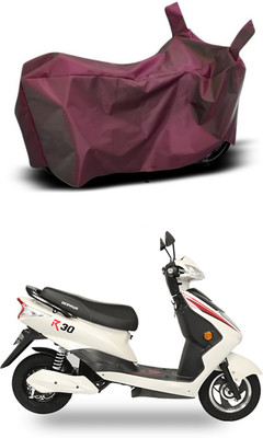 Mdstar Waterproof Two Wheeler Cover for Okinawa(R30 electric scooter, Maroon)