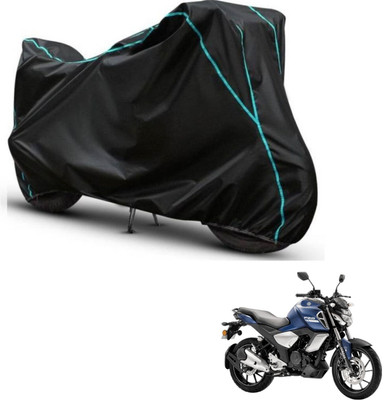 Car Life Two Wheeler Cover for Yamaha(FZ-S, Black, Blue)