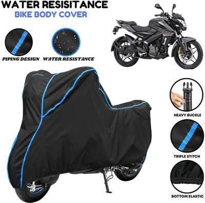VOICO Waterproof Two Wheeler Cover for Bajaj(Pulsar NS 200, Black, Blue)