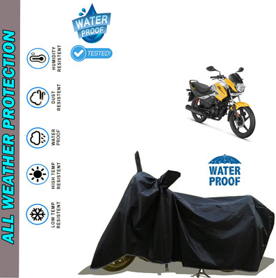 AutoGalaxy Waterproof Two Wheeler Cover for Hero(Passion, Black)
