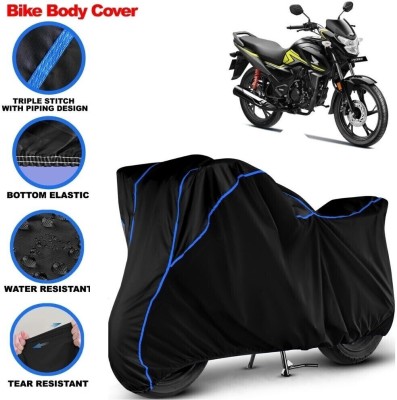 Grizzly Waterproof Two Wheeler Cover for Honda(SP 125, Black, Blue)