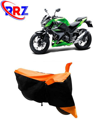RRZ Waterproof Two Wheeler Cover for Kawasaki(Z250, Black, Orange)
