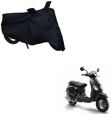 Mdstar Waterproof Two Wheeler Cover for Piaggio(Piaggio Vespa, Black)