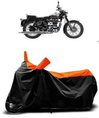 VESMEI Two Wheeler Cover for Royal Enfield(Standardv, Orange)