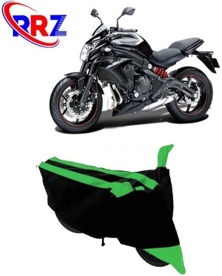 RRZ Waterproof Two Wheeler Cover for Kawasaki(ER 6N, Black, Green)